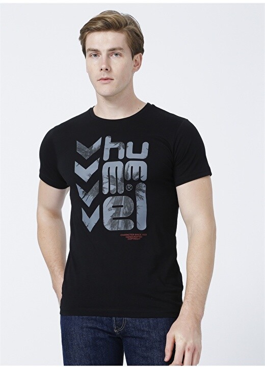 

Обычная черная мужская толстовка Hummel, Черный, Обычная черная мужская толстовка Hummel