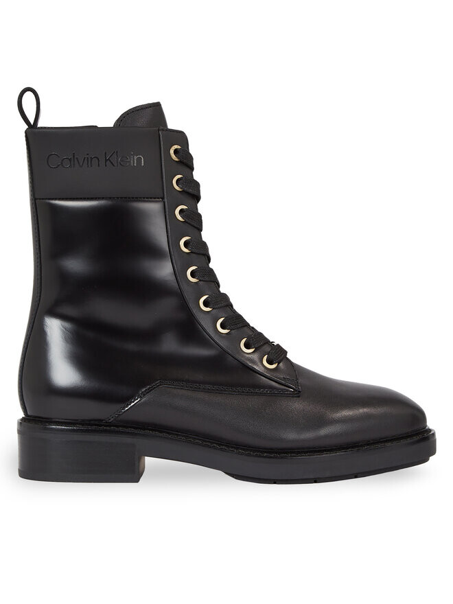 

Ботильоны на шнуровке Rubber Sole Combat Boot Lg Wl Calvin Klein, черный