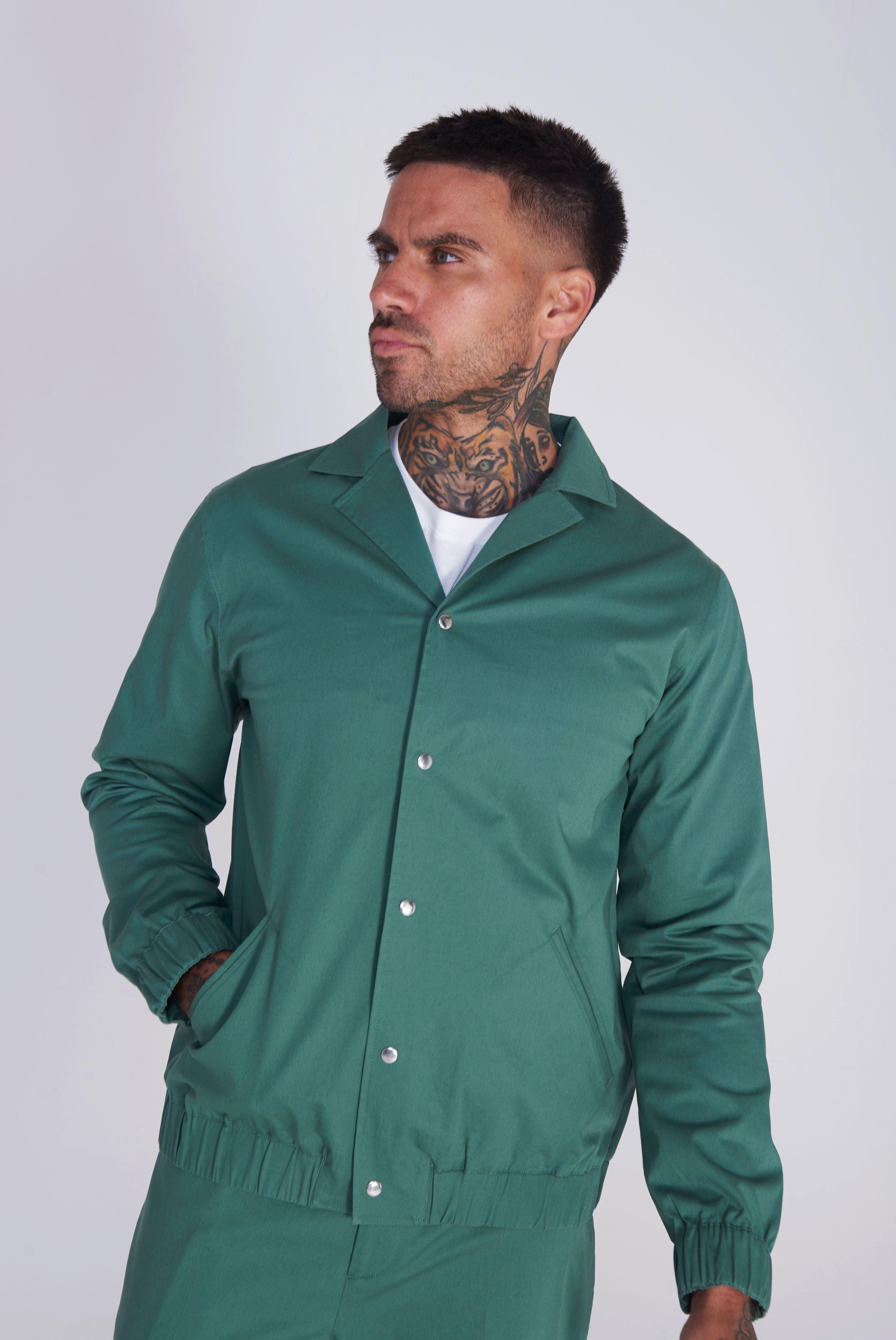 Хлопковая куртка Cadiz Shacket Harry Brown London, зеленый johan пальто со вставками harry brown london серый