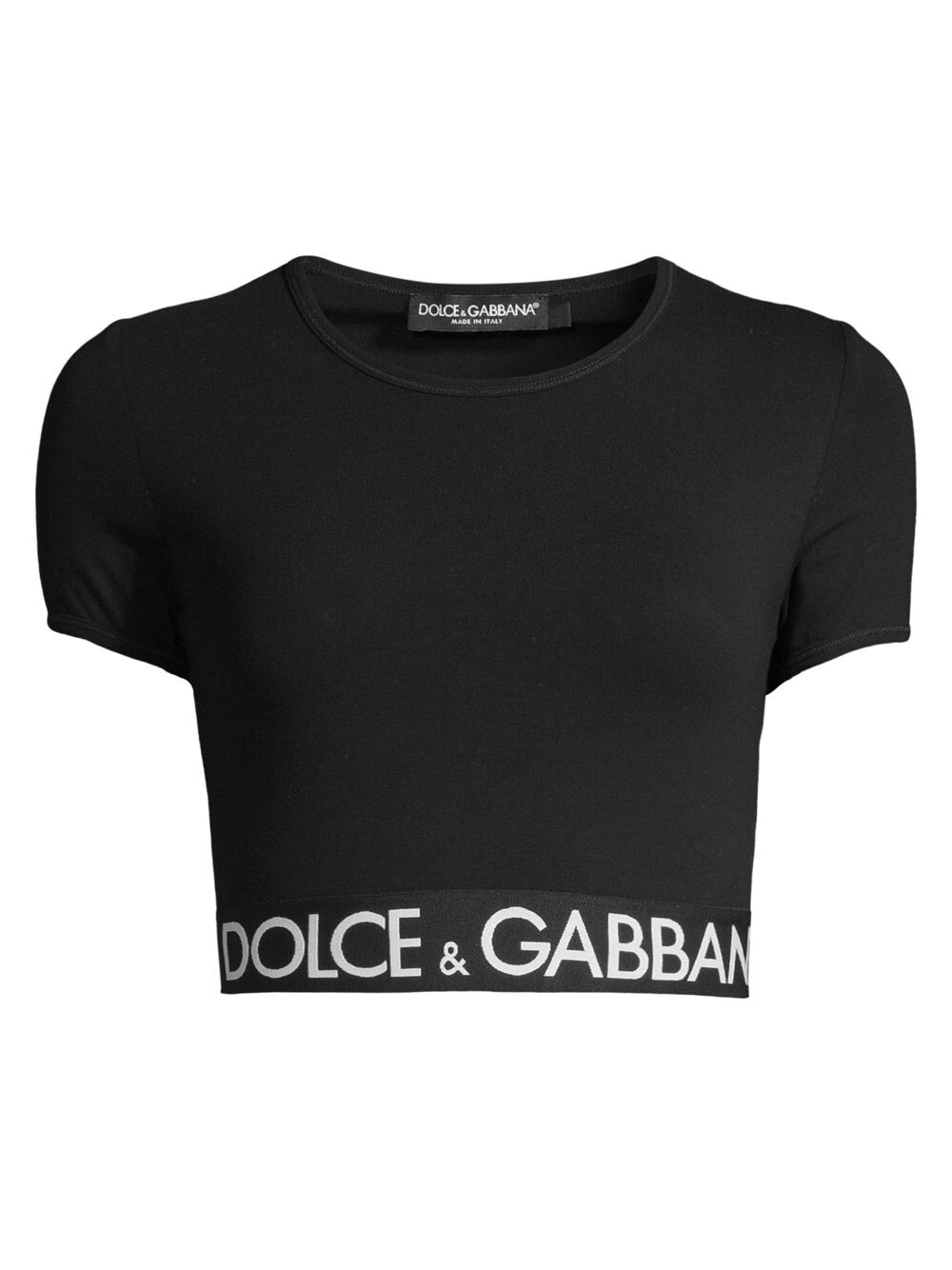 

Укороченная футболка-пуловер DOLCE&GABBANA, черный