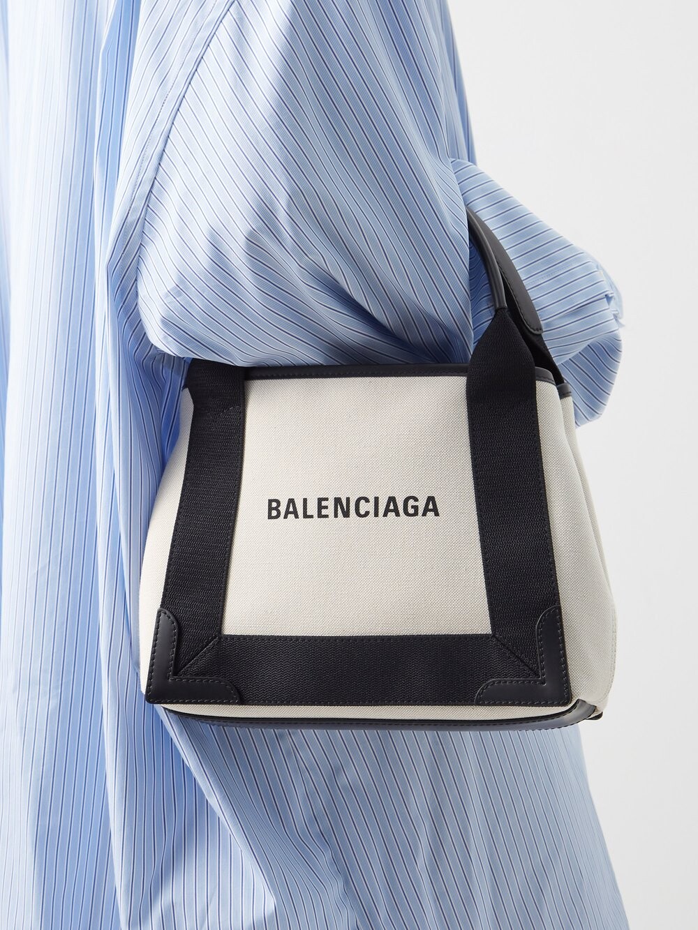

Маленькая холщовая сумка-тоут cabas Balenciaga, бежевый
