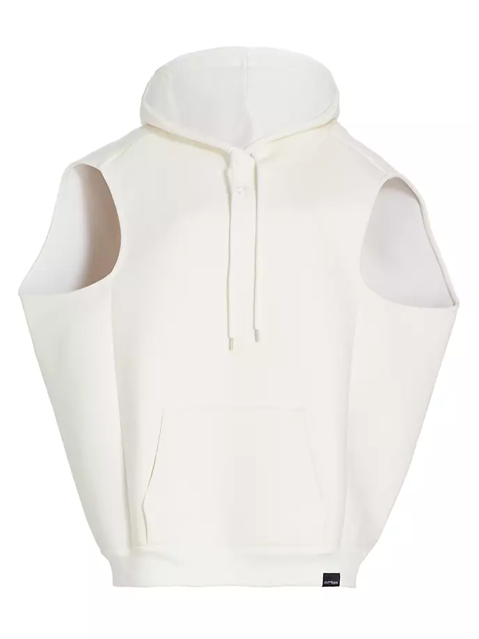 

Свободное худи без рукавов Courreges, цвет heritage white