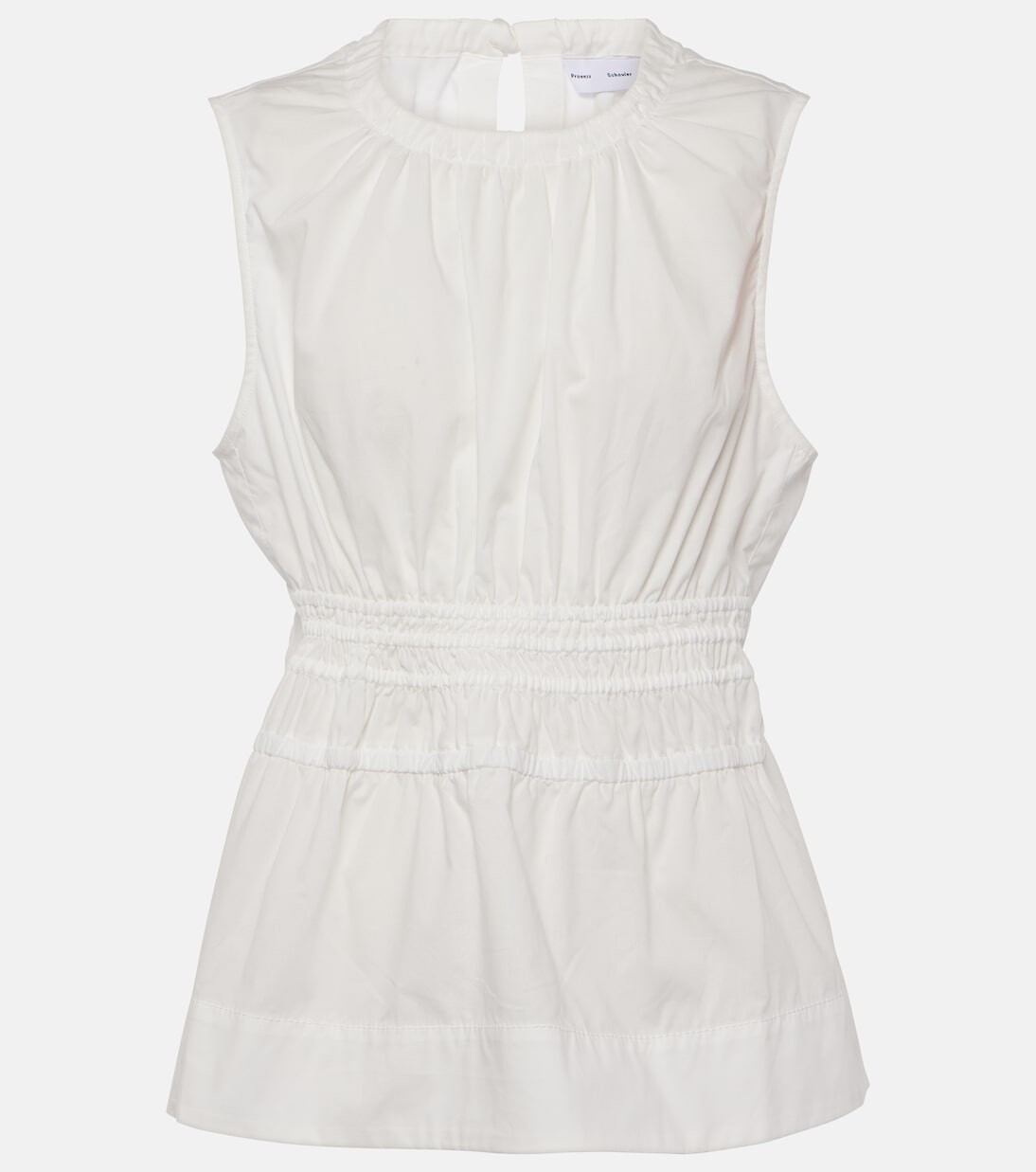 

Топ из хлопкового поплина White Label Birdie Proenza Schouler, белый