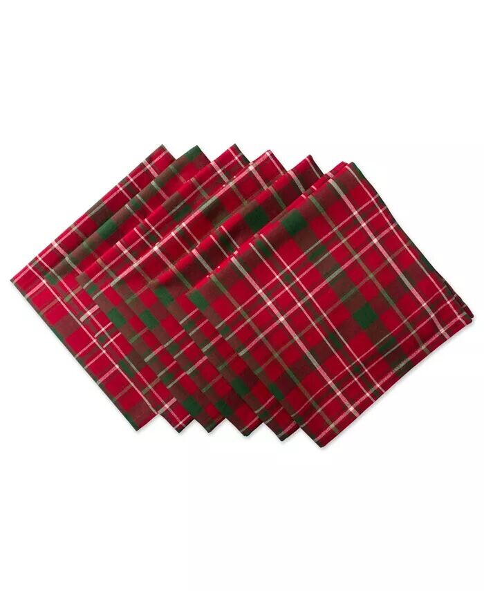 

Салфетка в клетку Tartan Holly, набор из 6 шт Design Imports, красный