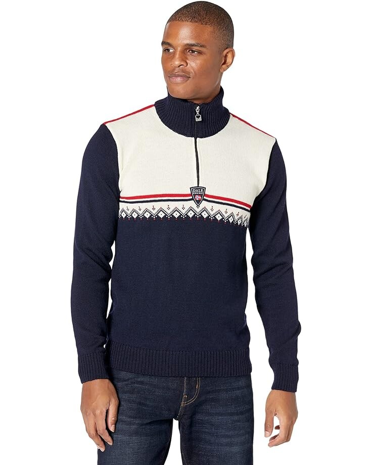 

Свитер Dale of Norway Lahti, цвет Navy/Off-White/Raspberry