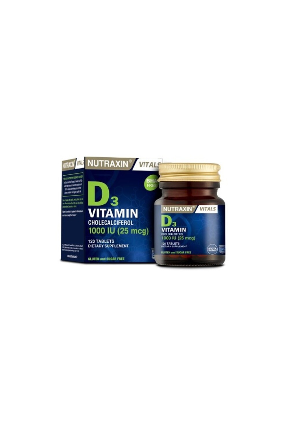 

Nutraxin Витамин D3 120 таблеток - D3 1000 МЕ