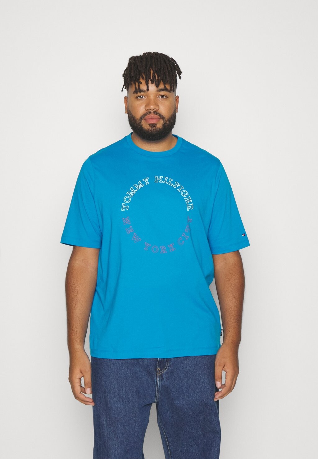 

Футболка с принтом Monotype Roundle Tee Tommy Hilfiger, цвет cerulean aqua