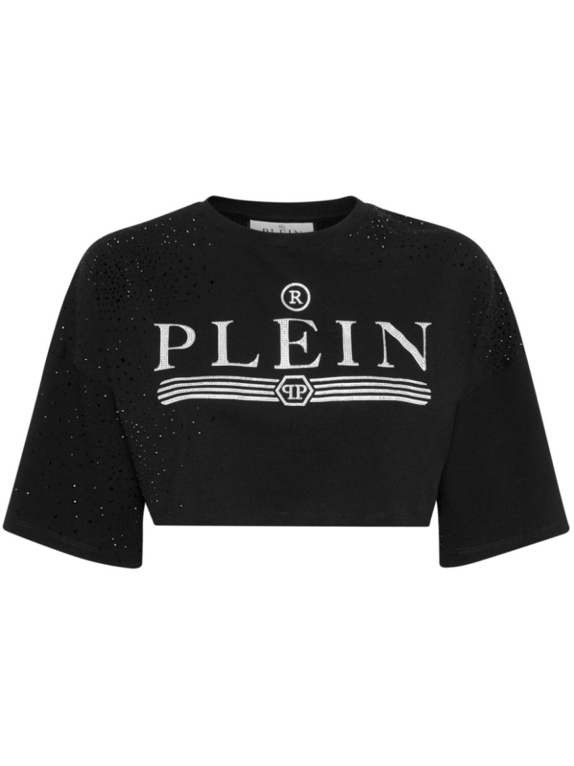 

Philipp Plein укороченная футболка с логотипом, черный