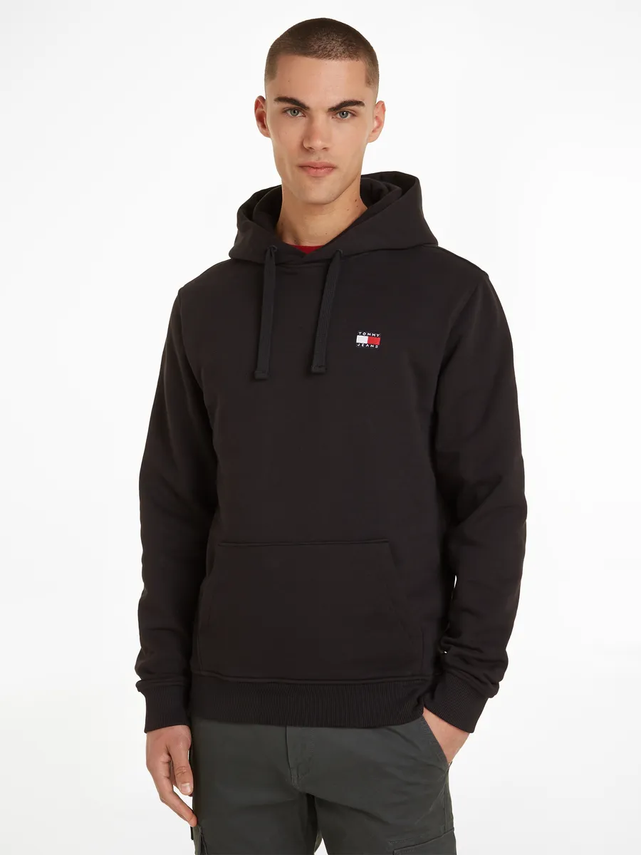 

Толстовка Tommy Jeans с капюшоном "TJM REG BADGE HOODIE EXT", со шнурком, черный