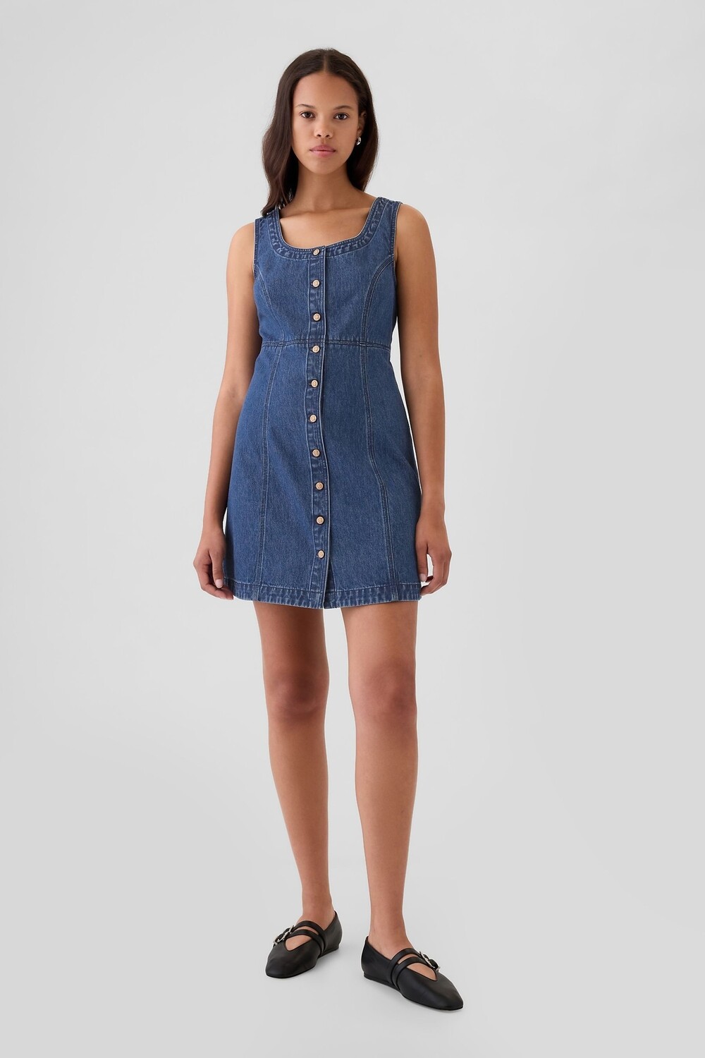 

Джинсовое мини платье Gap, синий