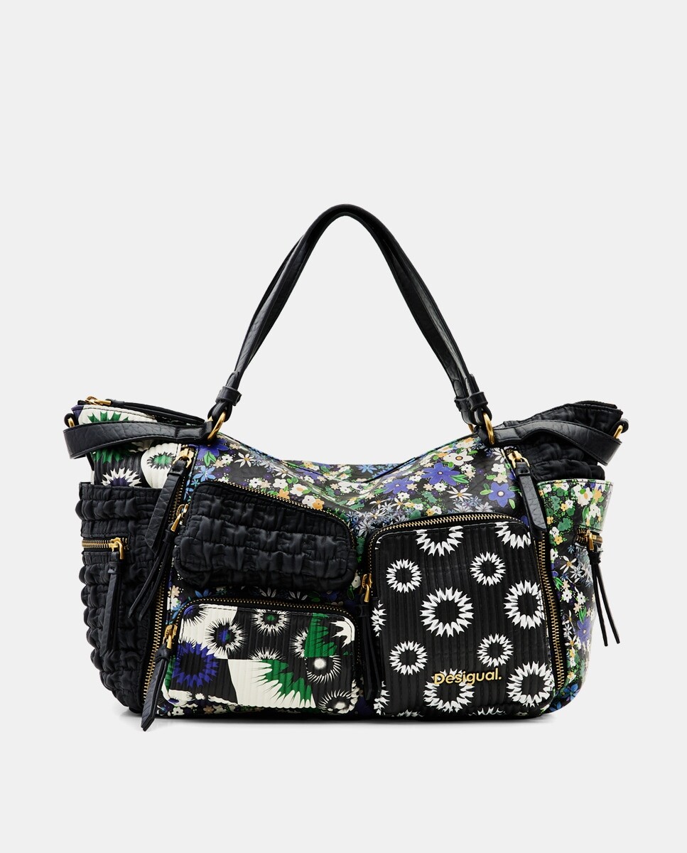 

Большая черная сумка с нашивкой Desigual, черный