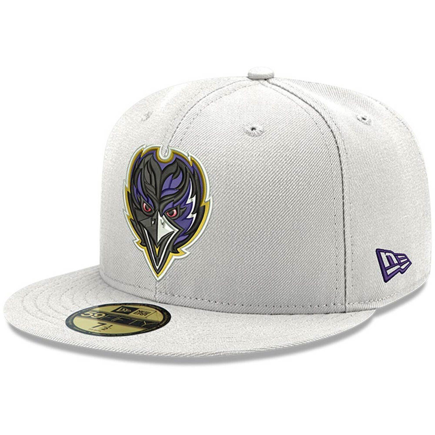 

Мужская приталенная шляпа New Era White Baltimore Ravens Omaha с альтернативным логотипом 59FIFTY