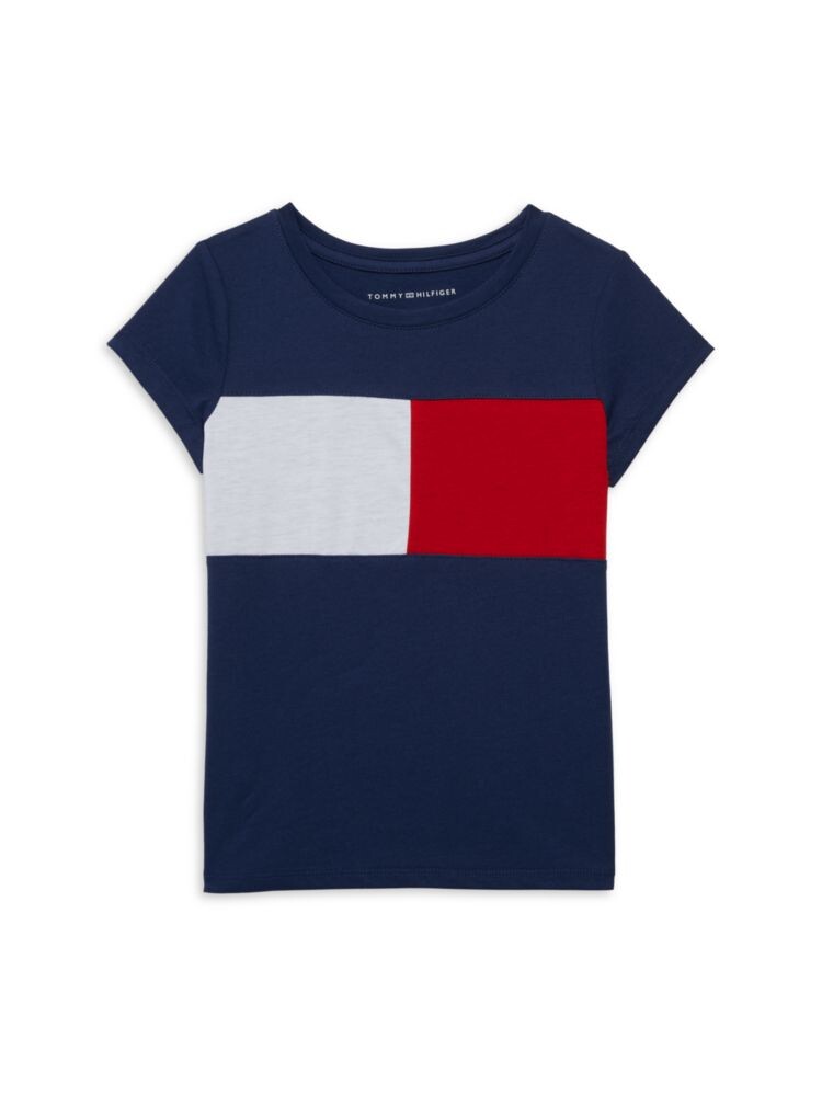 

Футболка с графическим логотипом для девочек Tommy Hilfiger, цвет Flag Blue