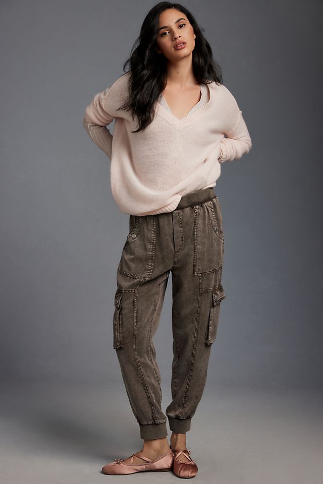 

Брюки Anthropologie Cargo Joggers, коричневый