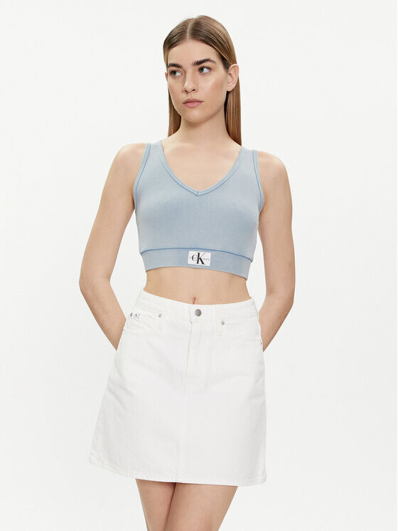 

Топ приталенного кроя Calvin Klein, синий
