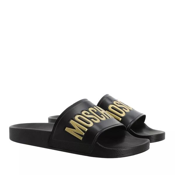 

Сандалии sabotd pool25 pvc logo oro Moschino, черный