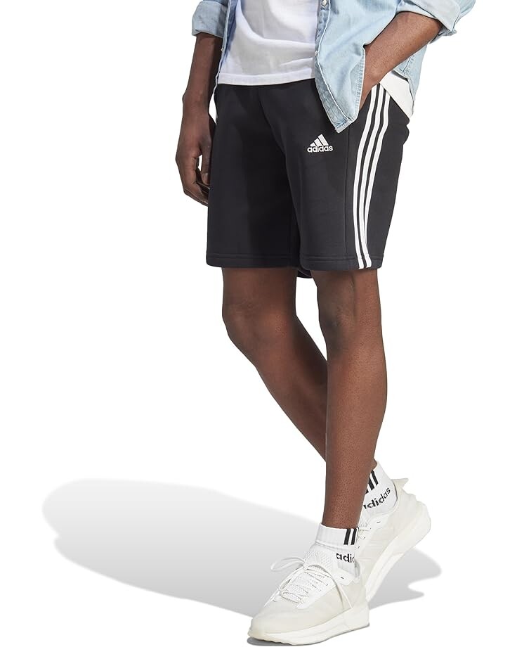 

Шорты adidas Essentials Fleece 3-Stripes Shorts, черный