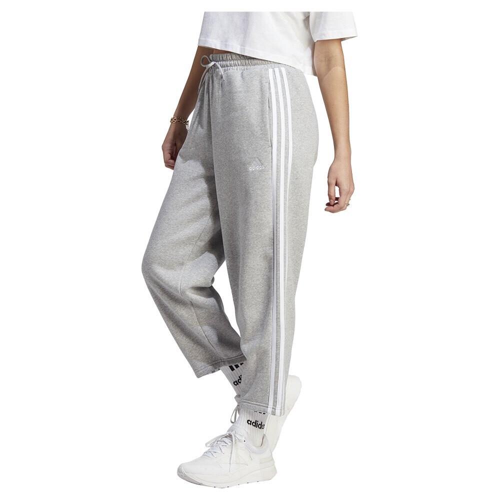 

Брюки джоггеры adidas Essentials 3 Stripes Open Hem Fleece, серый