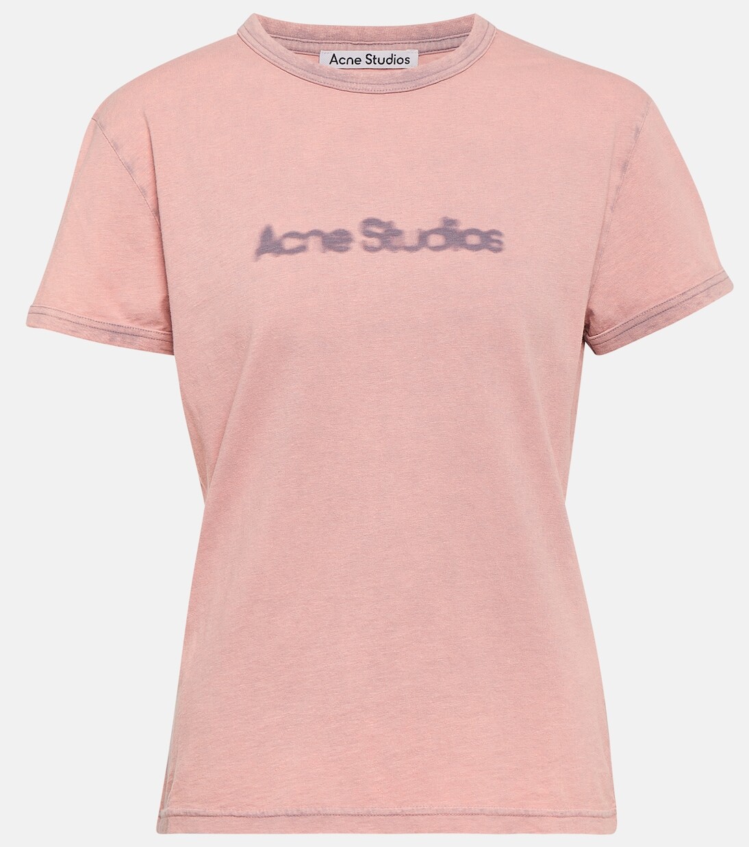 

Футболка из хлопкового джерси с логотипом Acne Studios, фиолетовый
