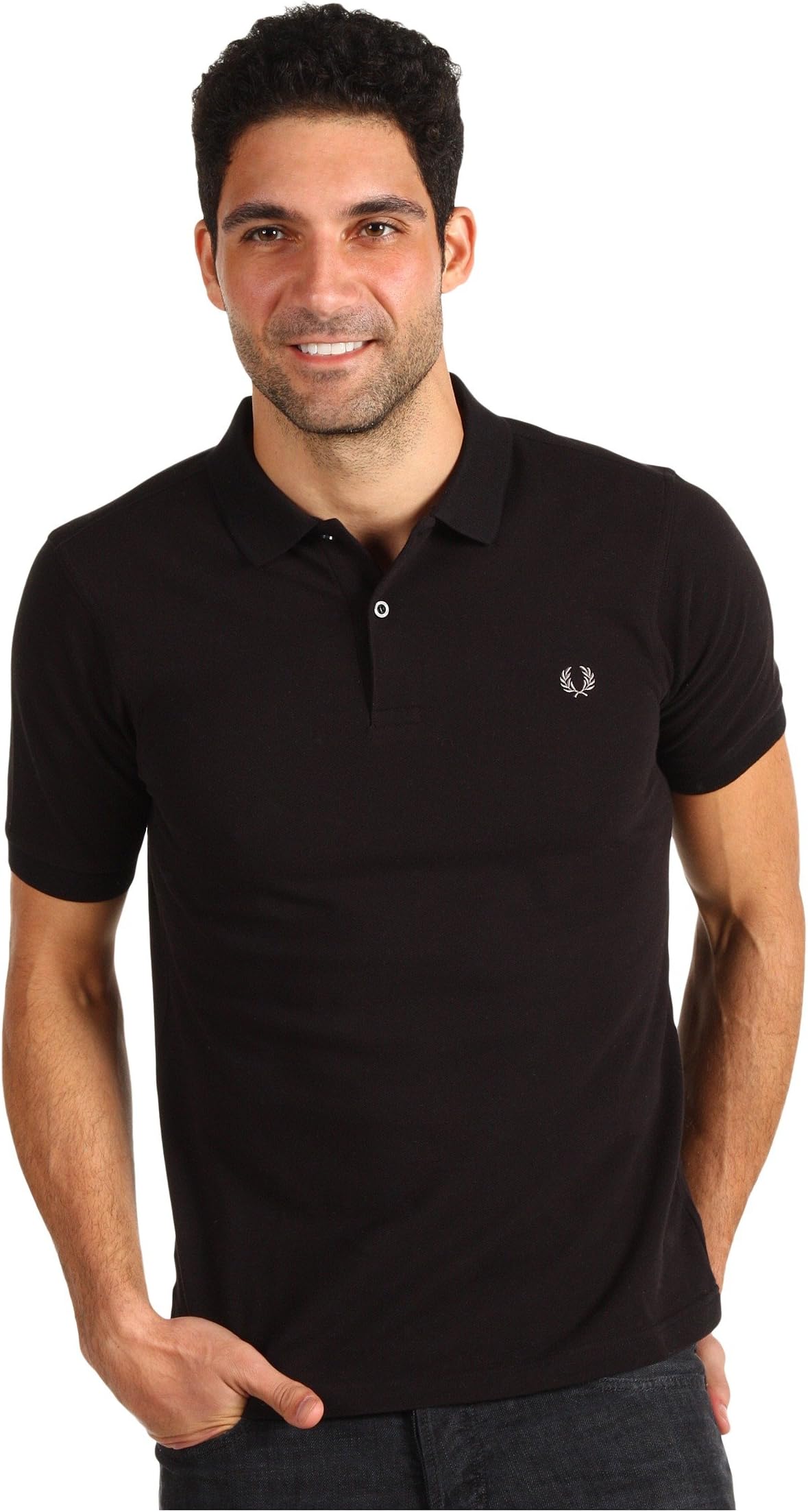 цена Рубашка-поло Slim Fit Solid Plain Polo Fred Perry, цвет Black/Chrome