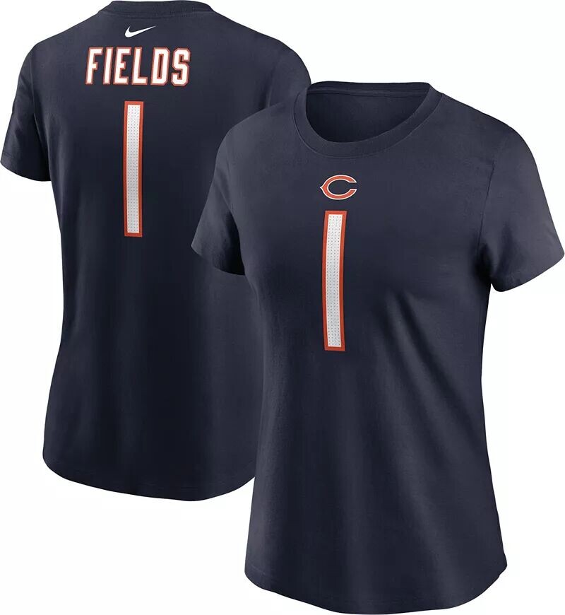 

Женская темно-синяя футболка Nike Chicago Bears Justin Fields #1