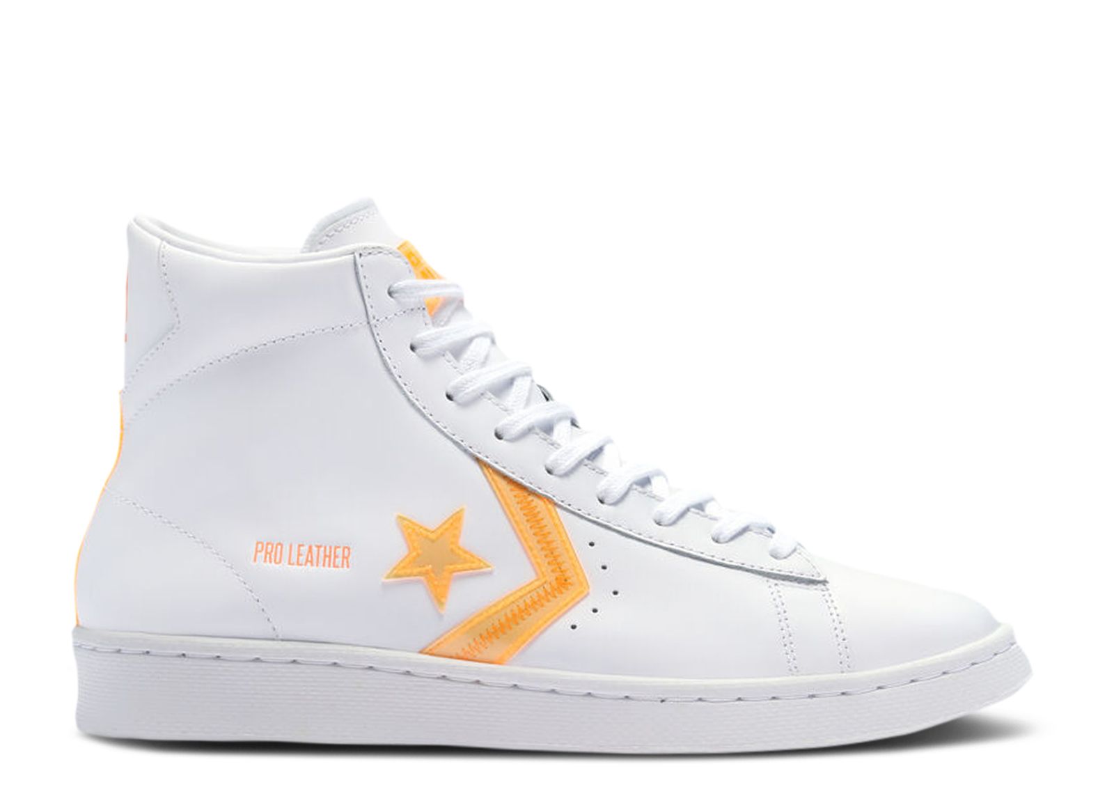 Кроссовки Converse Pro Leather High 'Hi-Vis Collection - White Flash Orange', белый