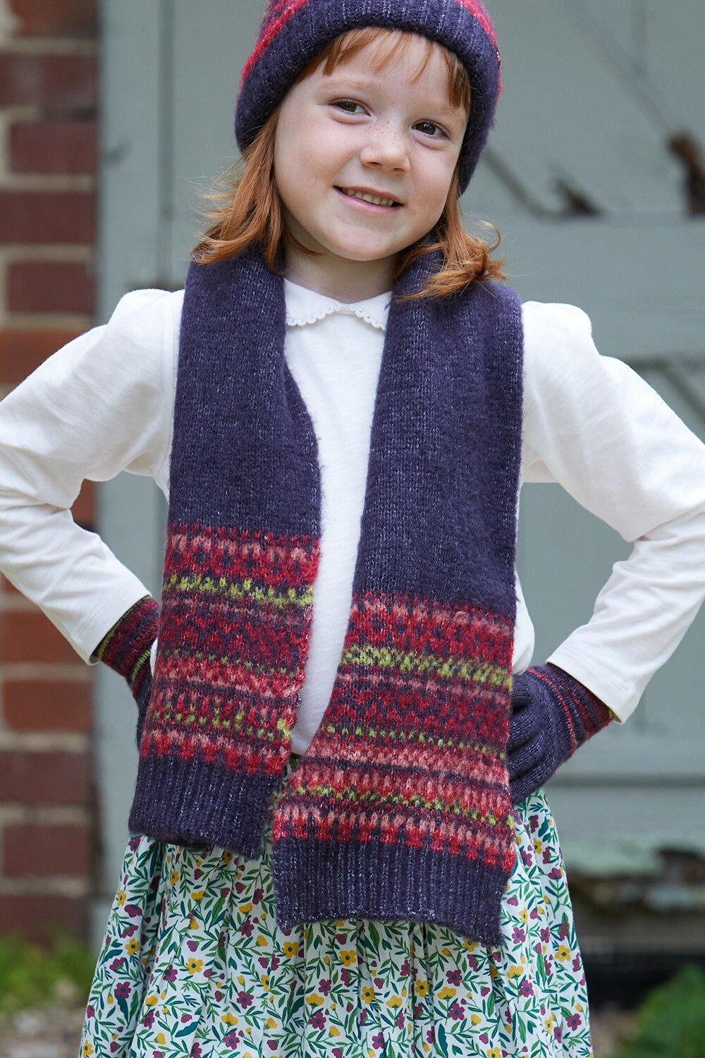 

Шарф Mini Tean Scarf Вязаный шарф Fairisle Moshulu, синий