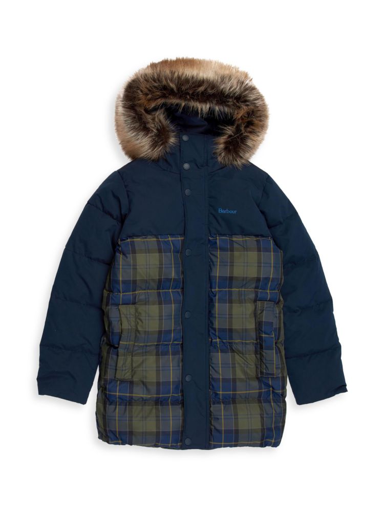 

Стеганая куртка Newland Baffle для мальчиков Barbour, темно-синий