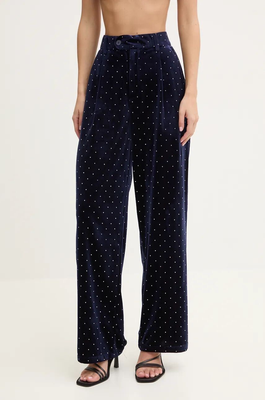 

Бархатные брюки Never Fully Dressed Arden Trousers, темно-синий