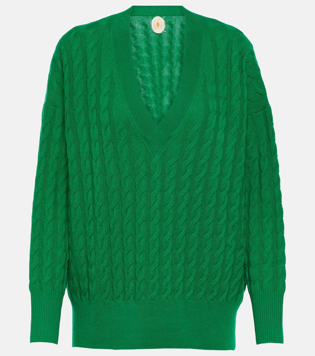 цена Кашемировый свитер косой вязки Jardin Des Orangers, зеленый