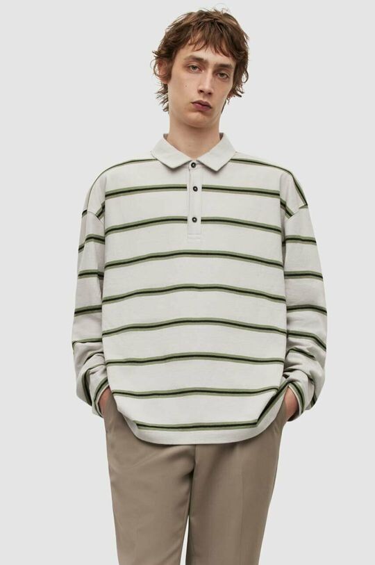 

Поло из хлопка ARDEN LS POLO AllSaints, серый