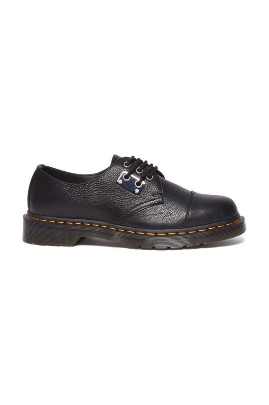 

Кожаные туфли с металлическими пластинами Dr. Martens, черный