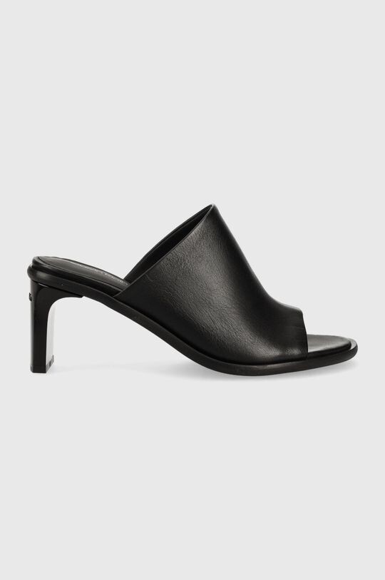

Кожаные шлепанцы CURVED STILETTO MULE Calvin Klein, черный