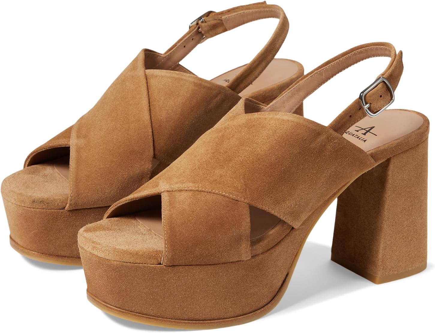 Босоножки Nadina Suede Platform Sandal Aquatalia, цвет Whiskey