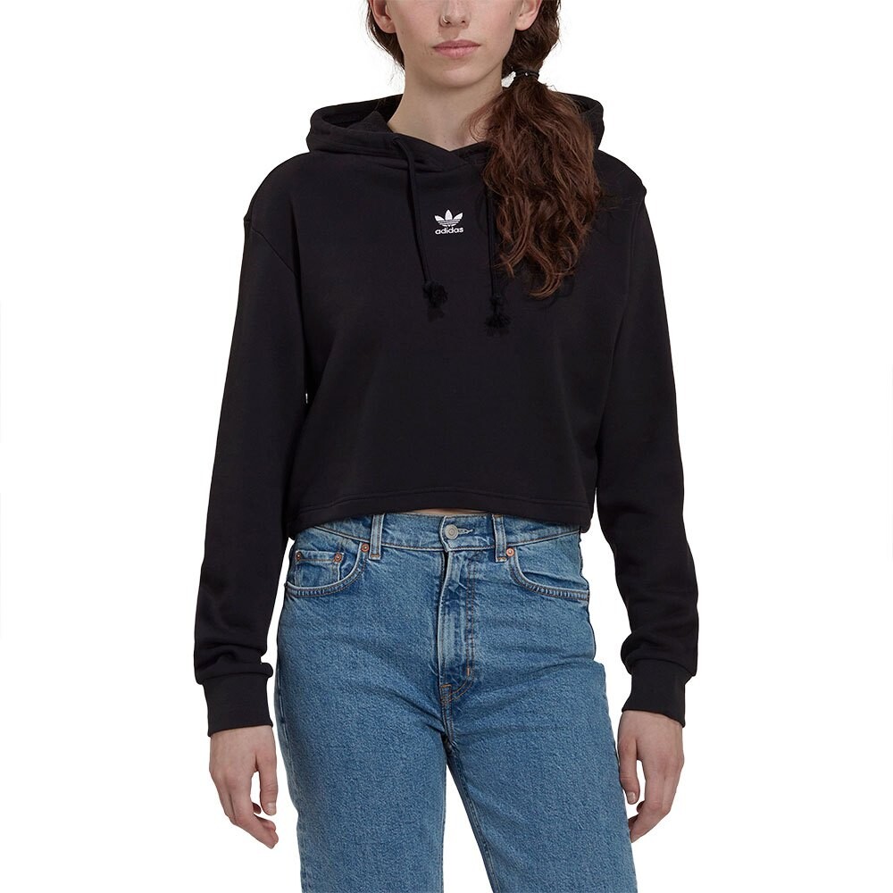 

Худи adidas Originals Adicolor Essentials Crop French Terry, черный