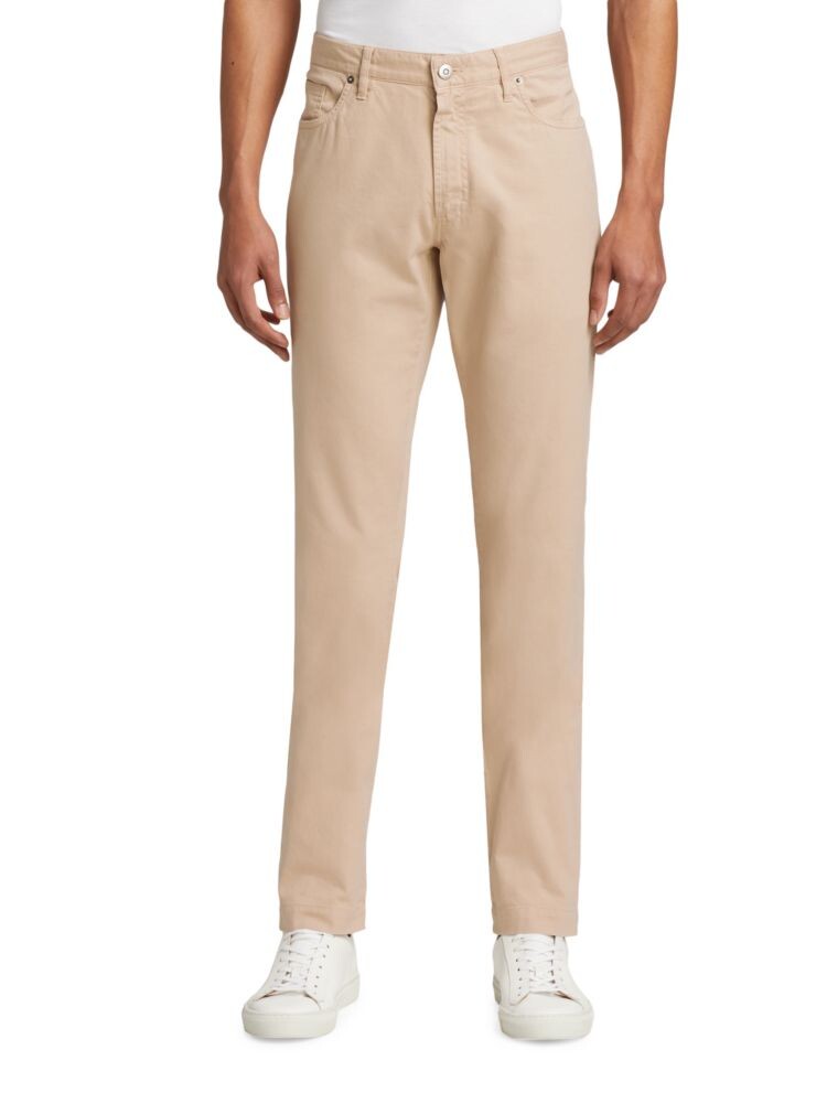 

Узкие хлопковые брюки Saks Fifth Avenue, цвет Smoke Grey