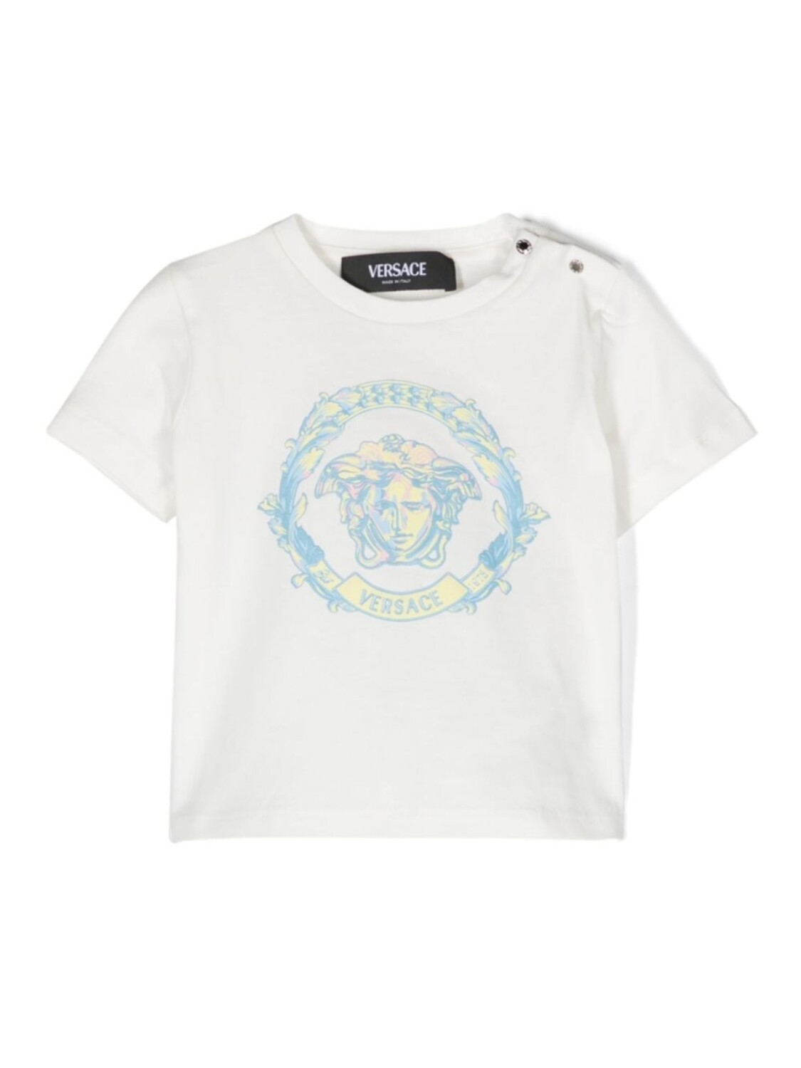 

Футболка с принтом Medusa Versace Kids, белый