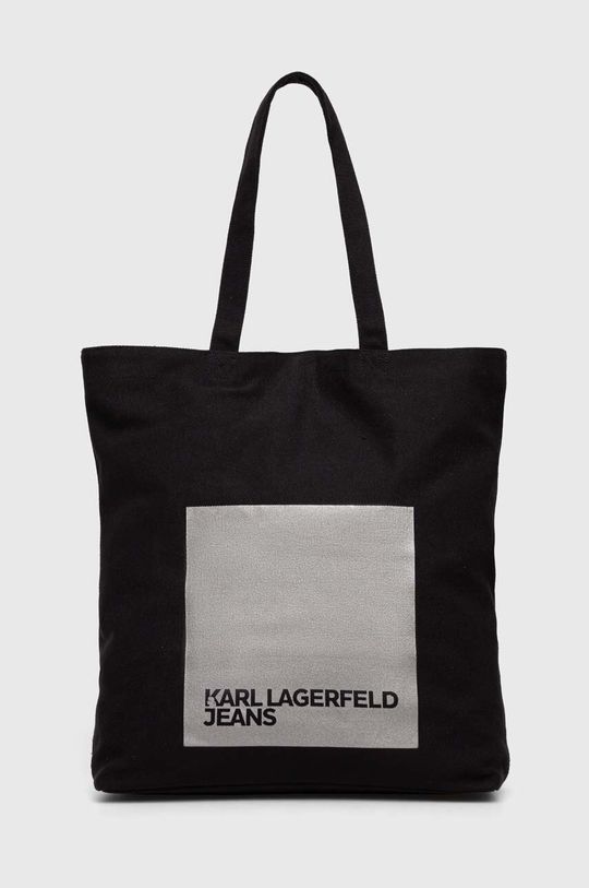 Хлопковая сумочка Karl Lagerfeld, черный