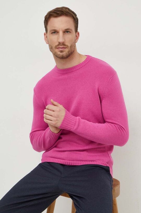 

Свитер из смесовой шерсти United Colors of Benetton, розовый