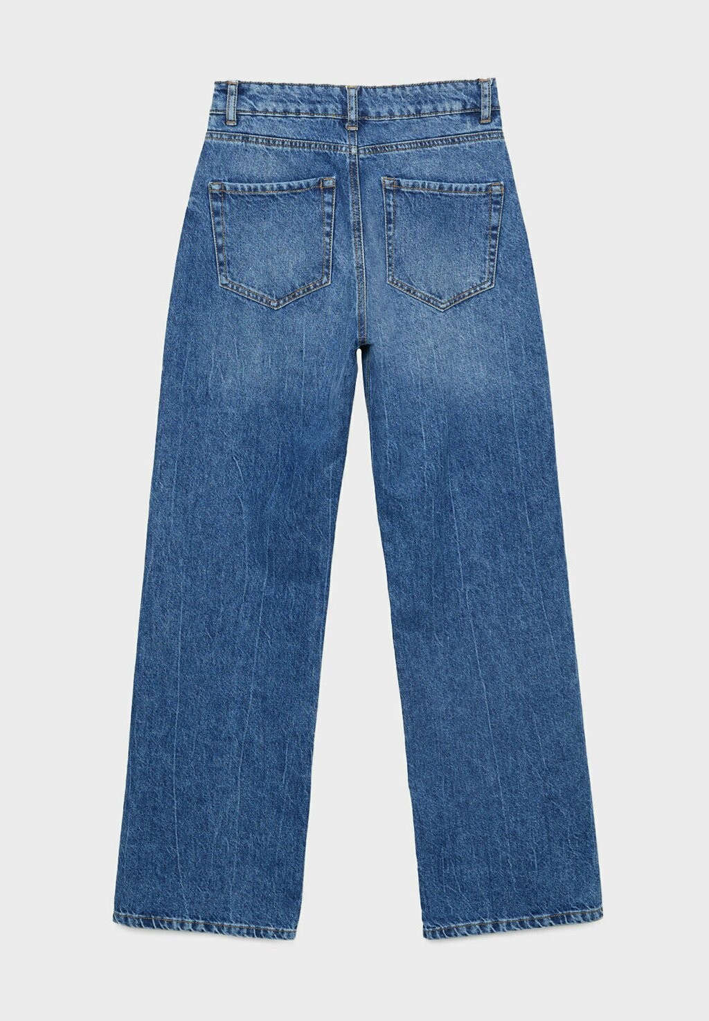 

Джинсы прямого кроя STUDDED Stradivarius, синий деним
