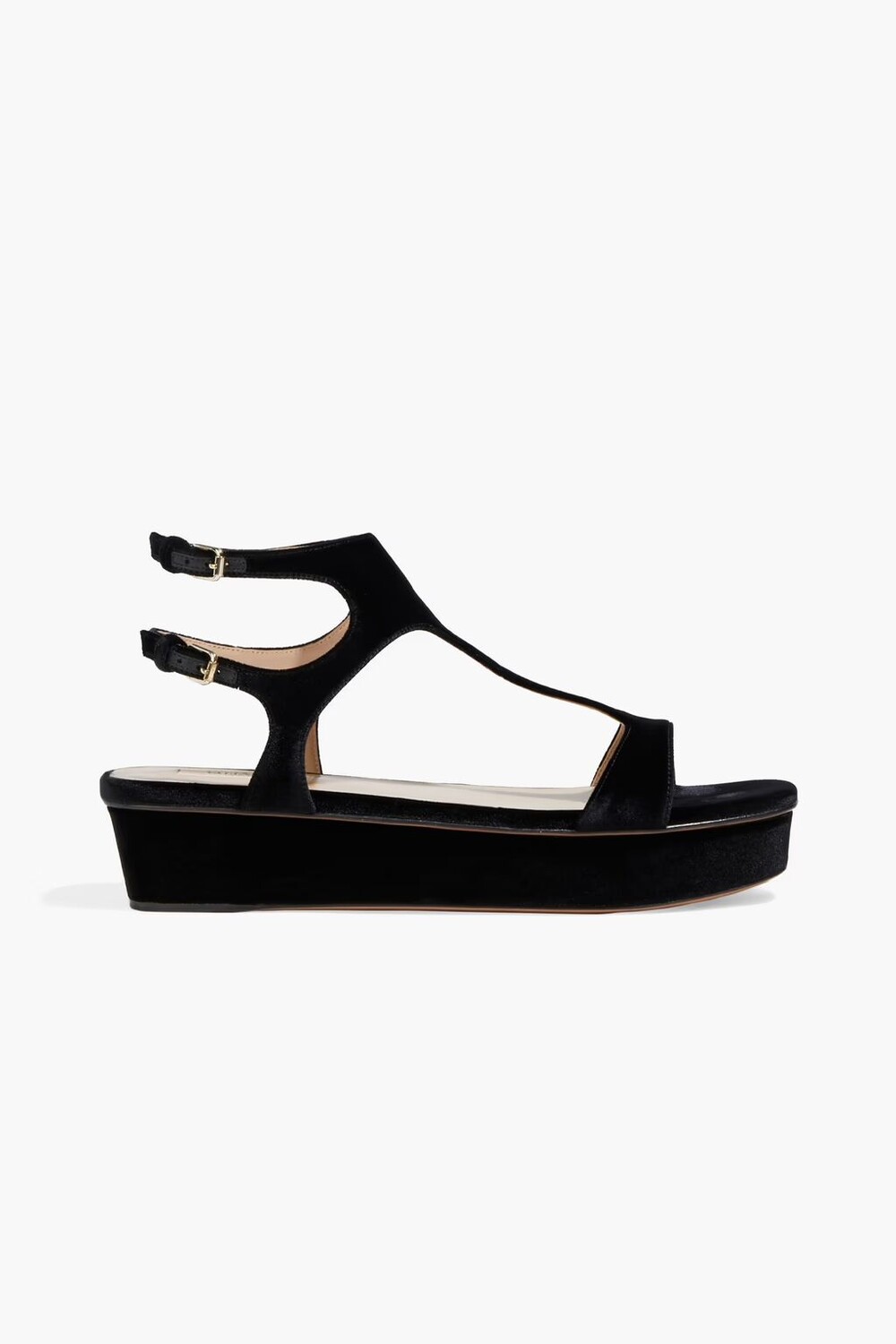 

Бархатные босоножки на платформе с вырезами Valentino Garavani, черный