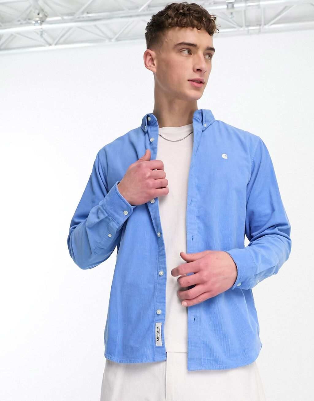 

Синяя вельветовая рубашка Carhartt WIP Madison