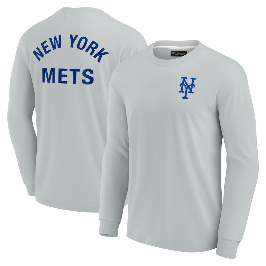 

Футболка с длинным рукавом Fanatics Signature New York Mets, серый