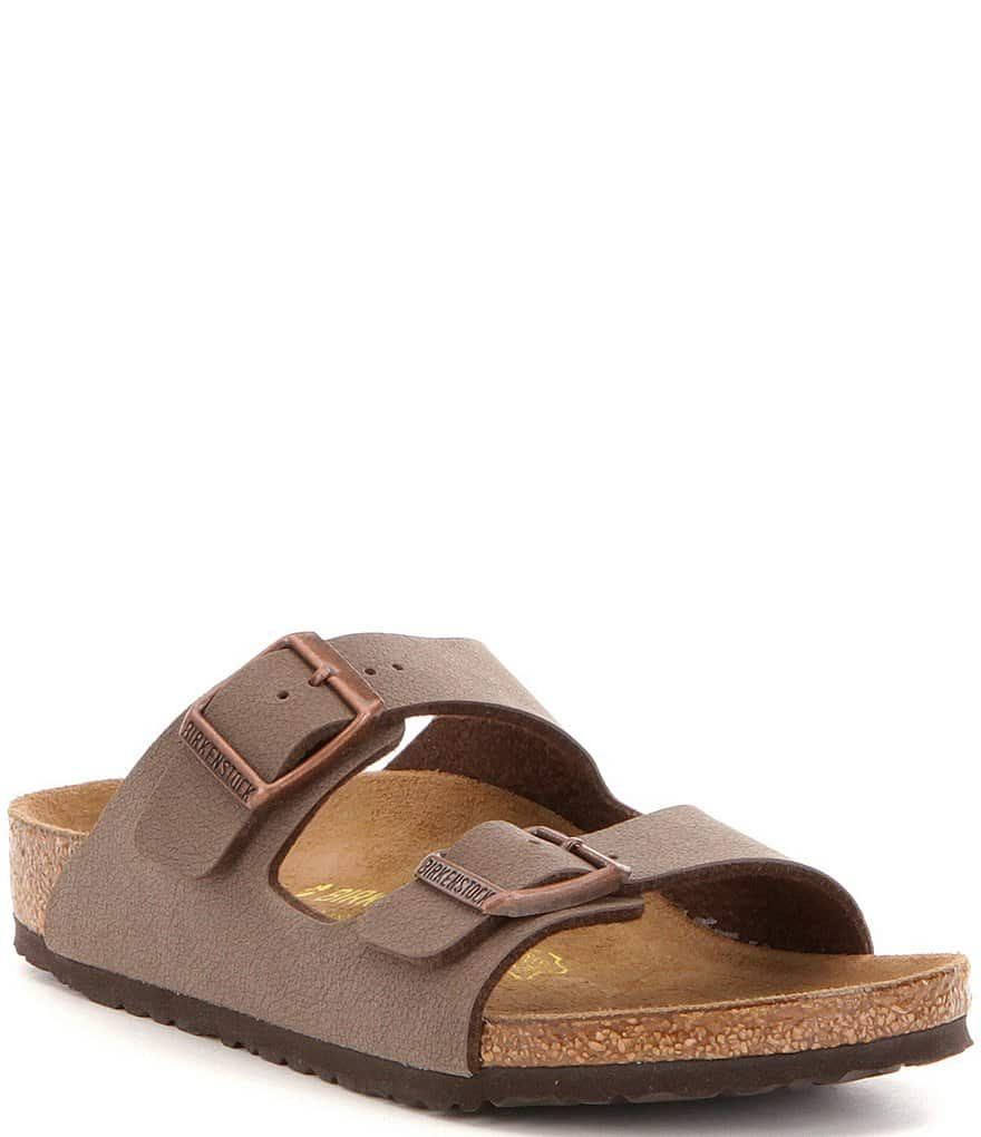 

Детские сандалии без шнуровки Birkenstock Arizona с двойной пряжкой (молодежная), коричневый