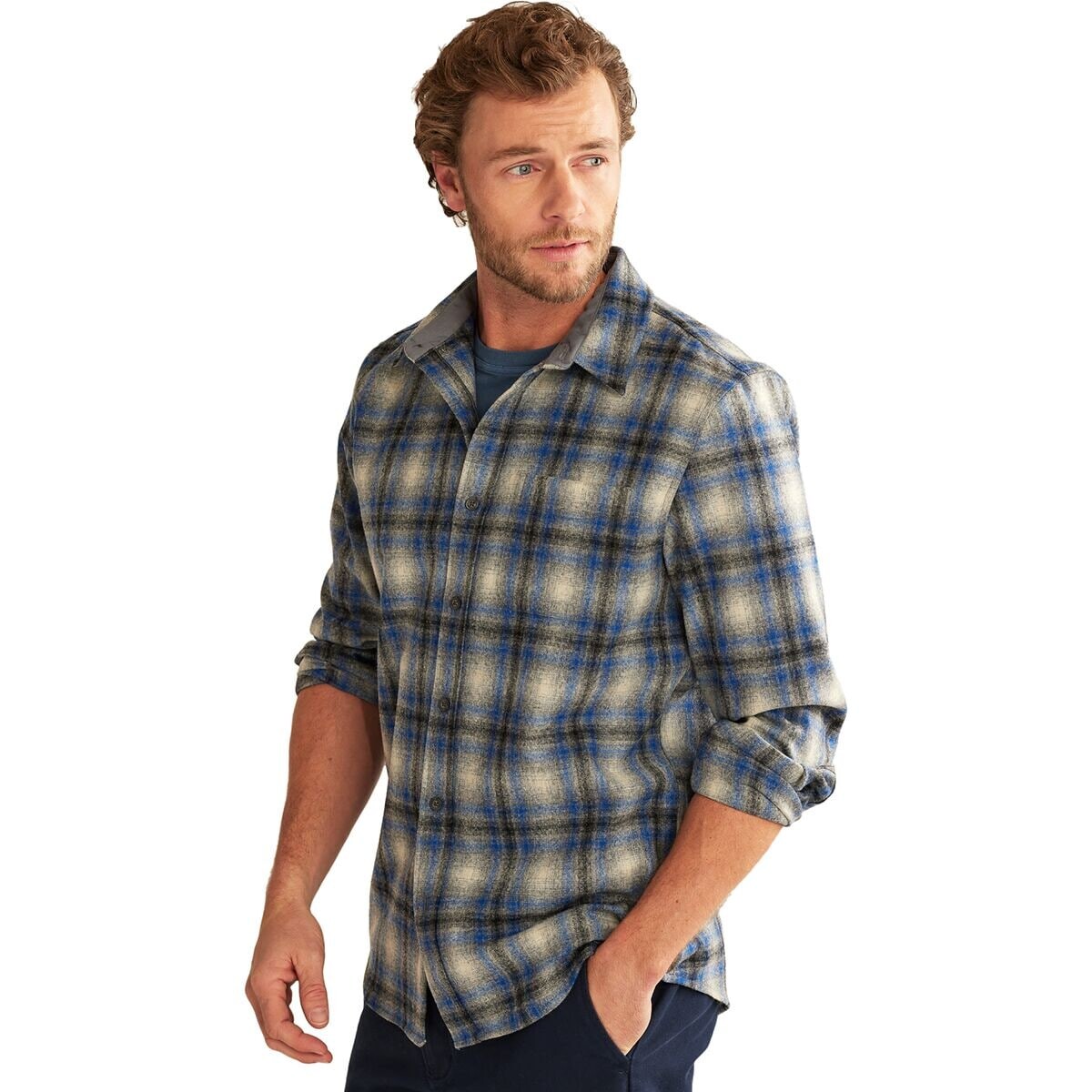 

Лодж рубашка Pendleton, цвет grey/blue ombre