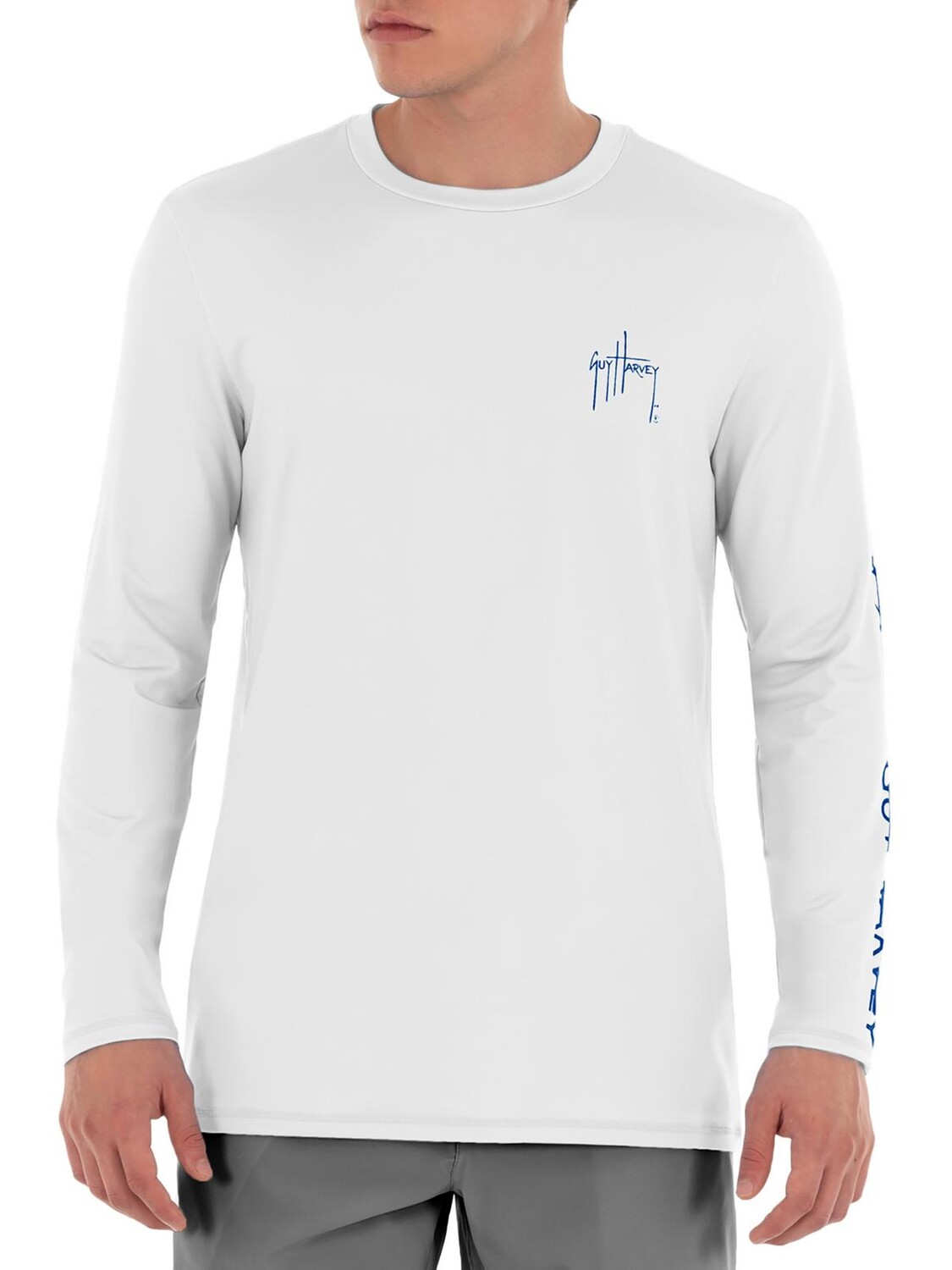 

Мужская влагоотводящая футболка с логотипом Guy Harvey, цвет Bright White