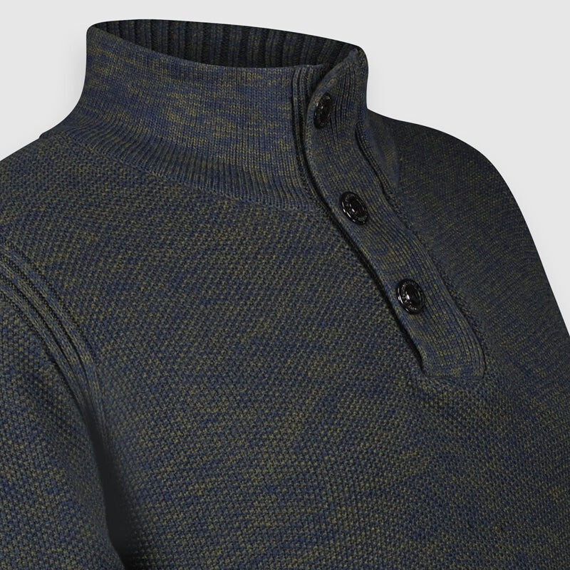 

Пуловер Twinlife Knit Sweater Half Zip, синий
