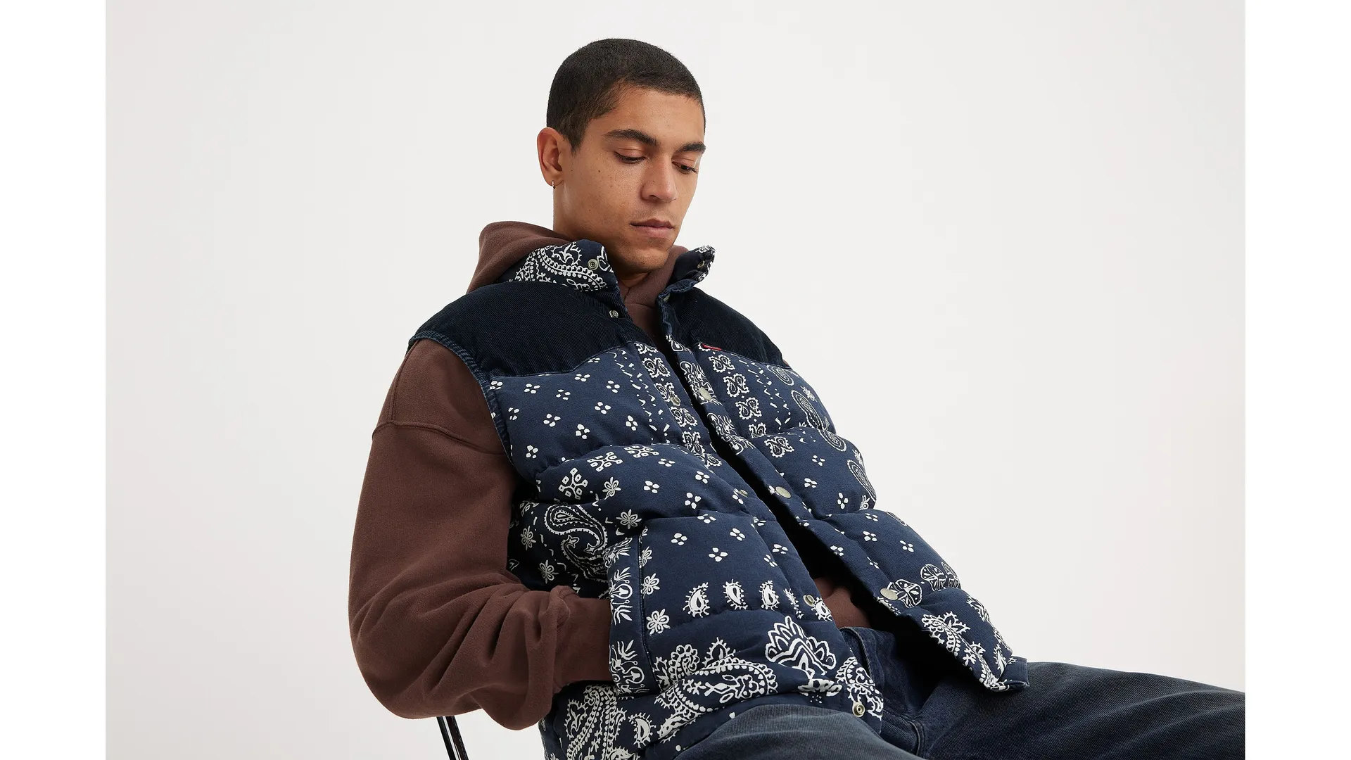 

Суперпуховик в стиле вестерн Levi's, цвет Dark Indigo Pattern - Dark Wash