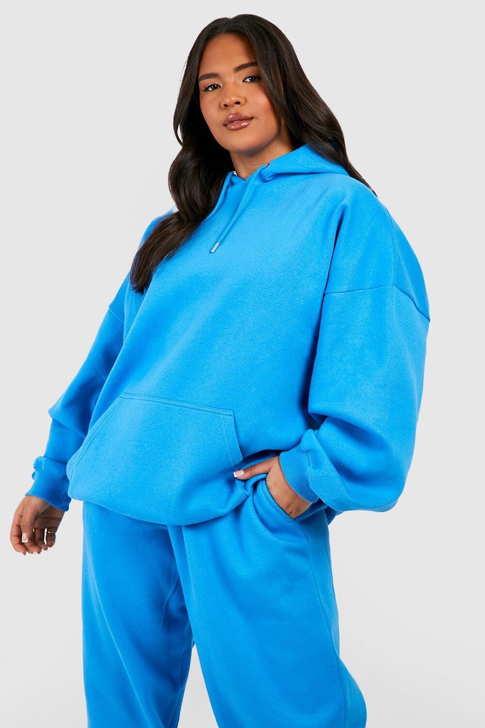 

Базовая худи оверсайз плюс Boohoo, синий