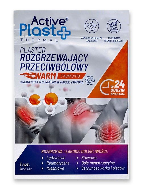 

Согревающий пластырь Active Plast Thermal Plaster Rozgrzewający Przeciwbólowy z Kurkumą, 1 шт